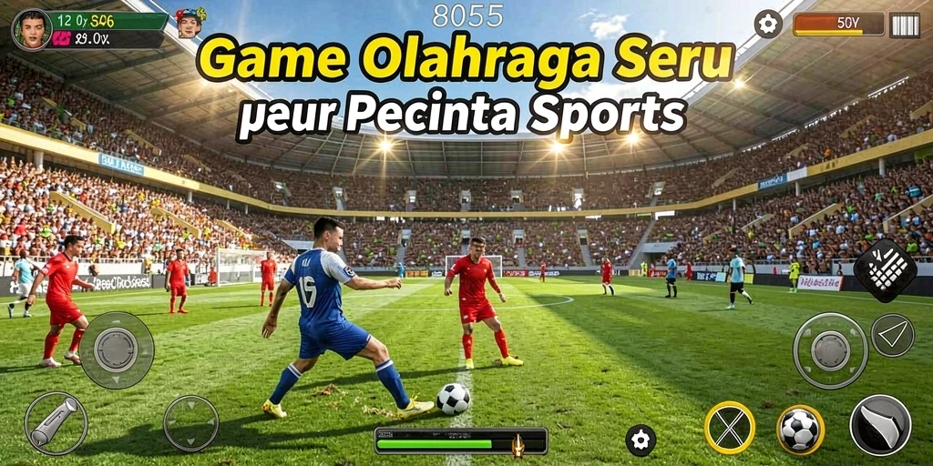 Screenshot gameplay <strong>8055</strong> yang menampilkan pertarungan olahraga yang mendebarkan.