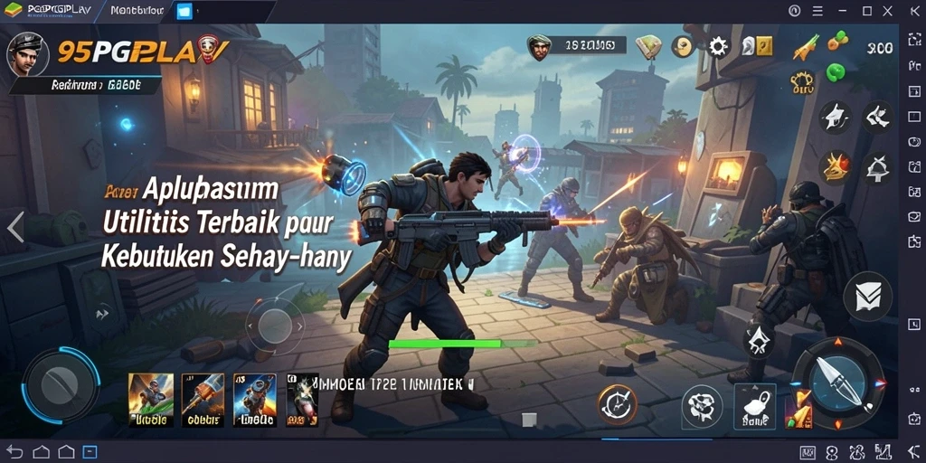 Tampilan antarmuka utama 95PGPLAY yang modern dan intuitif.