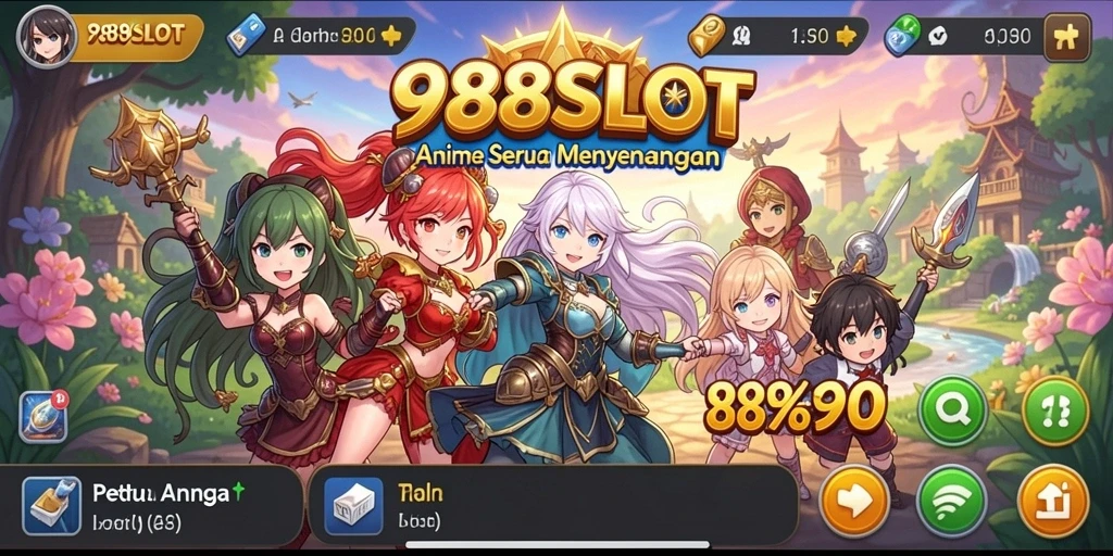 Tampilan gameplay menarik dengan karakter Anime.