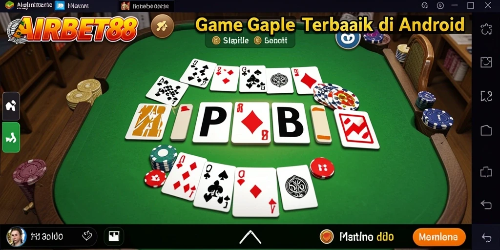 Tampilan gameplay seru dari AIRBET88 saat bermain Gaple.