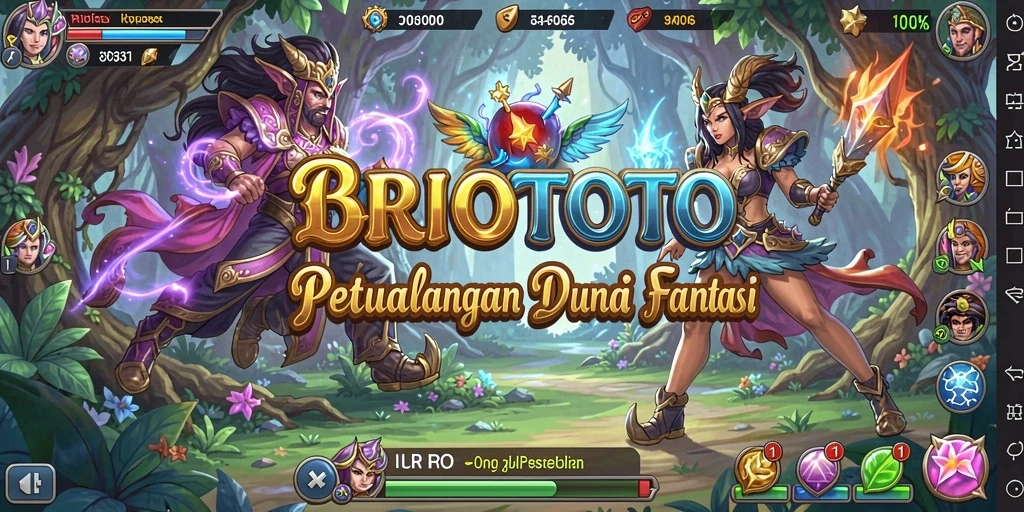 Tangkapan layar gameplay BRIOTOTO yang menampilkan petualangan seru.