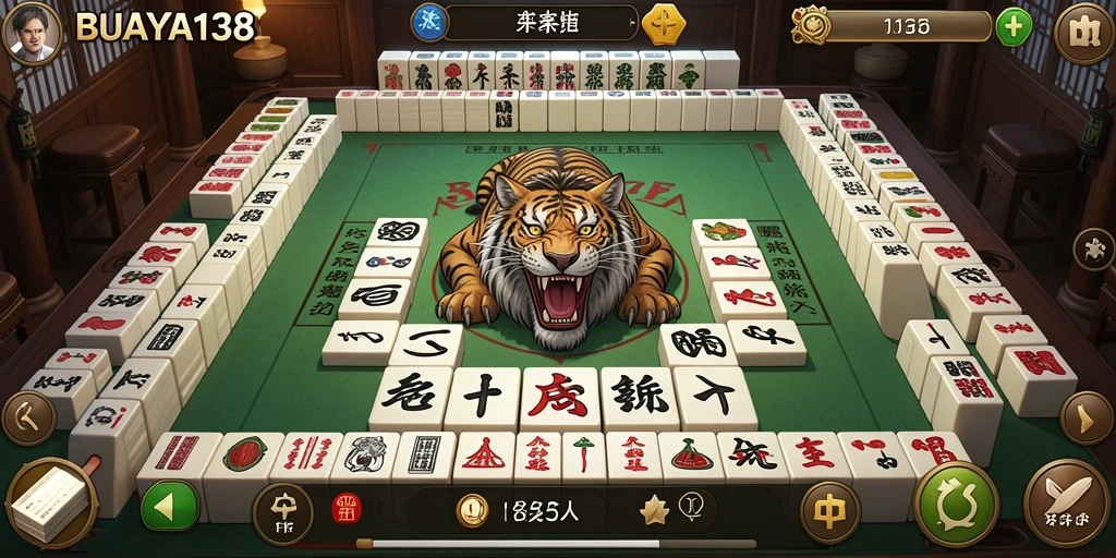 Tampilan gameplay menarik dari BUAYA138 saat bermain Mahjong.