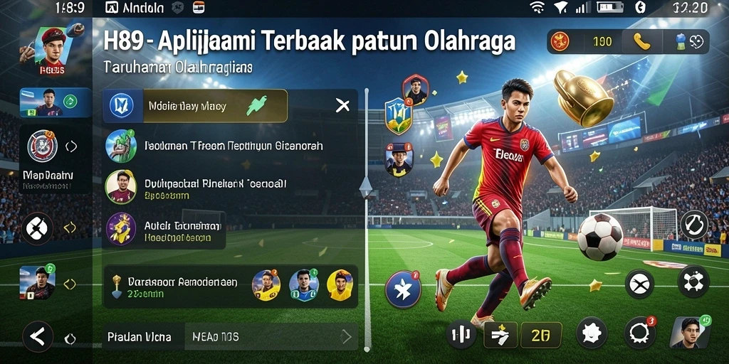 Tampilan H89 menampilkan fitur taruhan olahraga yang menarik dan interaktif.