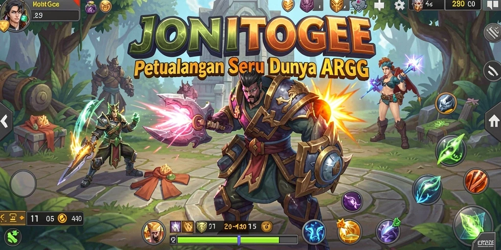 Tampilan seru gameplay JONITOGEL di dunia ARPG.
