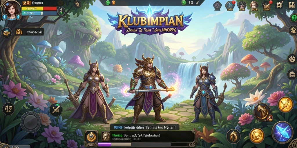 Tampilan gameplay seru dari KLUBIMPIAN yang menunjukkan aksi bertarung dan eksplorasi dunia.