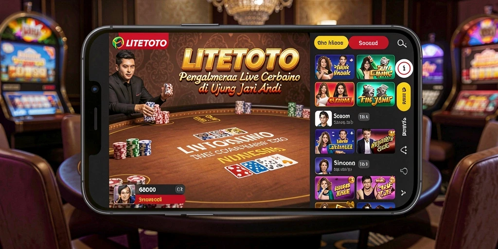 Tampilan gameplay LITETOTO yang menegangkan di kasino langsung.