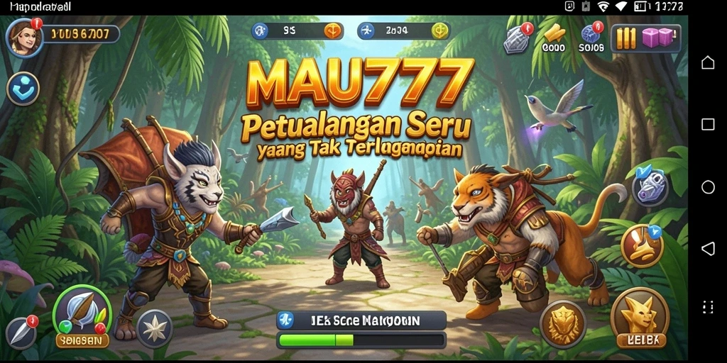 Tampilan gameplay MAU777 dengan aksi petualangan yang mendebarkan.