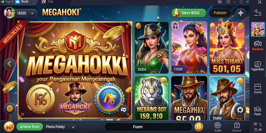 Gameplay menarik yang menggambarkan pengalaman bermain Slot di MEGAHOKI.