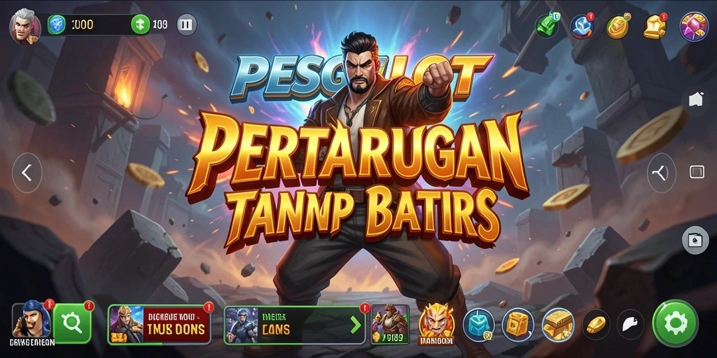 Tampilan gameplay PESGSLOT yang mendebarkan dengan pertarungan seru.