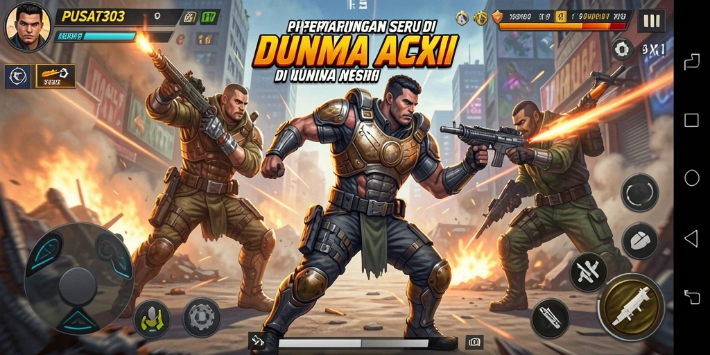 Tampilan gameplay PUSAT303 yang mendebarkan dan penuh aksi.