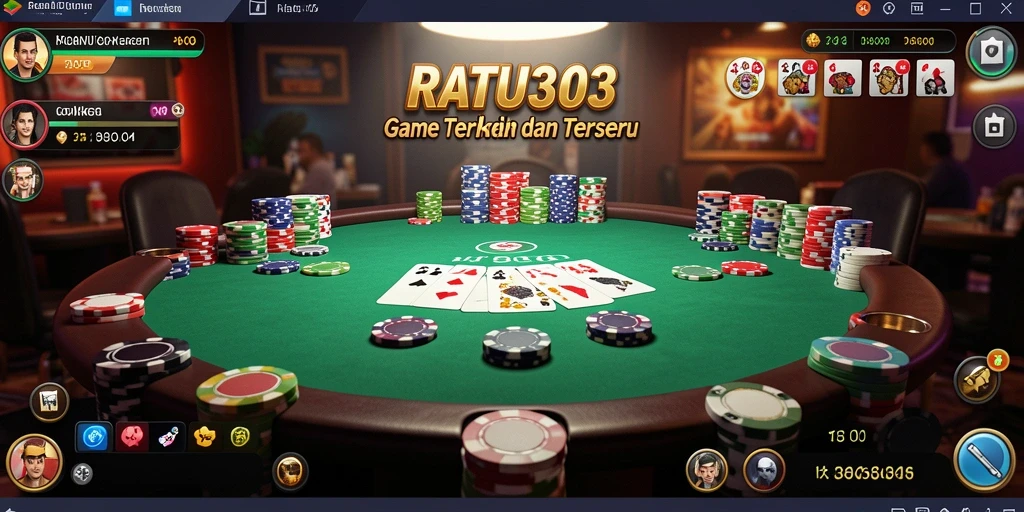 Tampilan gameplay Poker di RATU303 yang penuh aksi.