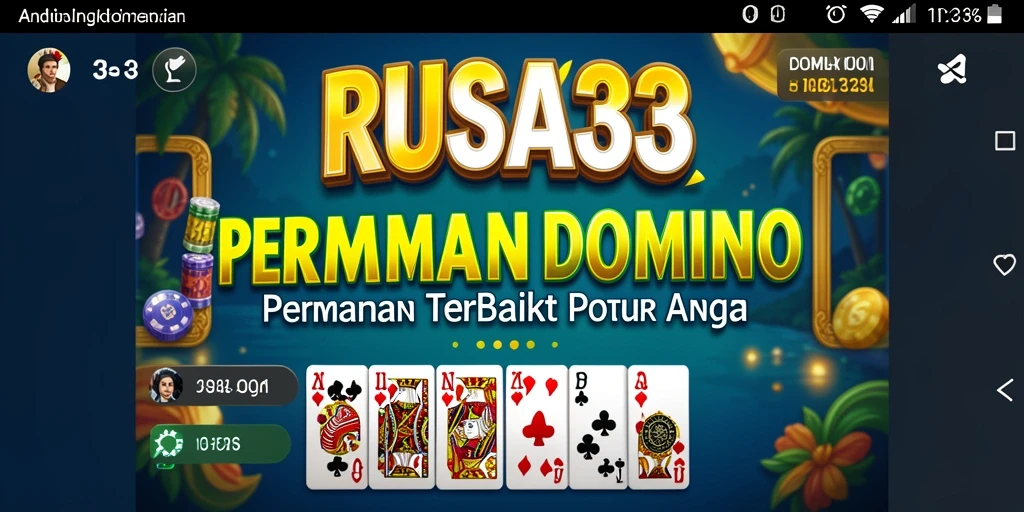 Screenshot gameplay RUSA33 yang menunjukkan momen seru bermain Domino.