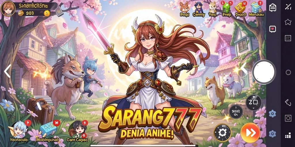 Gameplay SARANG777 menampilkan aksi seru dan karakter anime favorit.