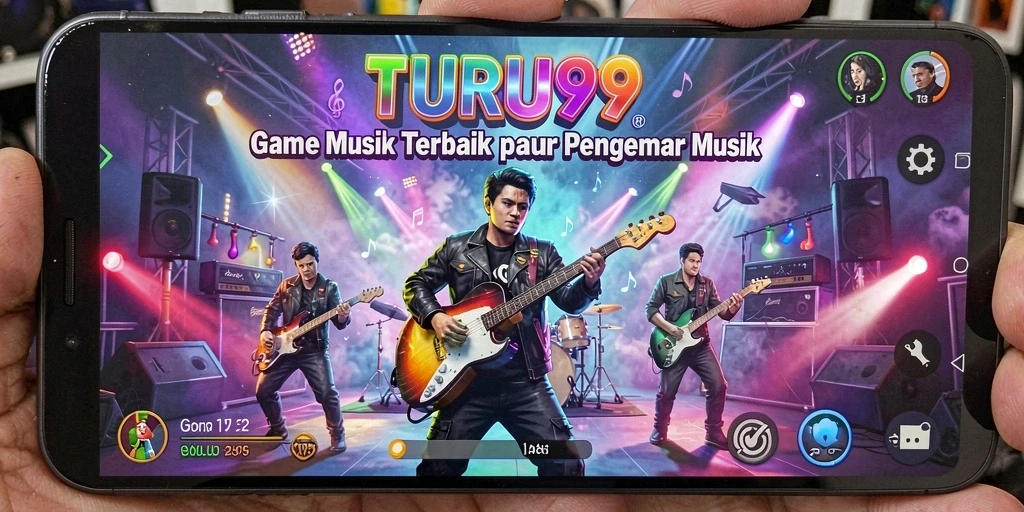 Tampilan gameplay TURU99 yang menampilkan keseruan bermain musik.
